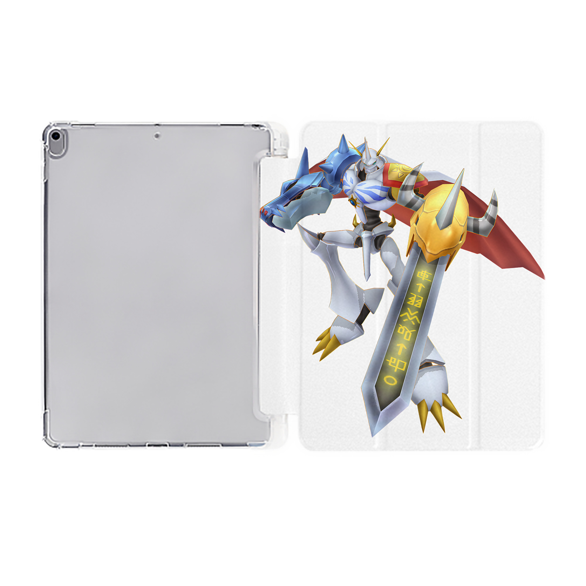 （画像用） Digimon デジタルモンスター/デジモン IPad ケース ペン収納付き 三つ折りスタンド PUレザー×シリコン 対応機種9.5/10.5/10.9インチ